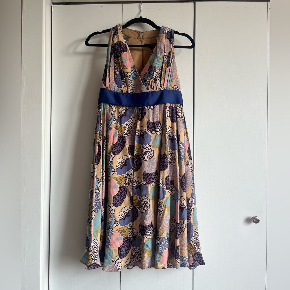 Betsey Johnson Black Label Vintage Y2K Floral Silk Party Dress SZ 2